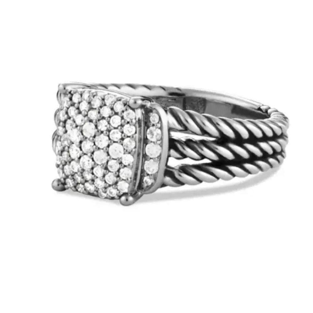 David Yurman Silver and Diamond Ring